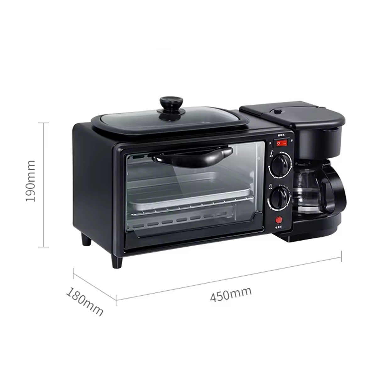 MultiChef 3X1 – Horno, Tostador, Grill y Cafetera en un solo diseño