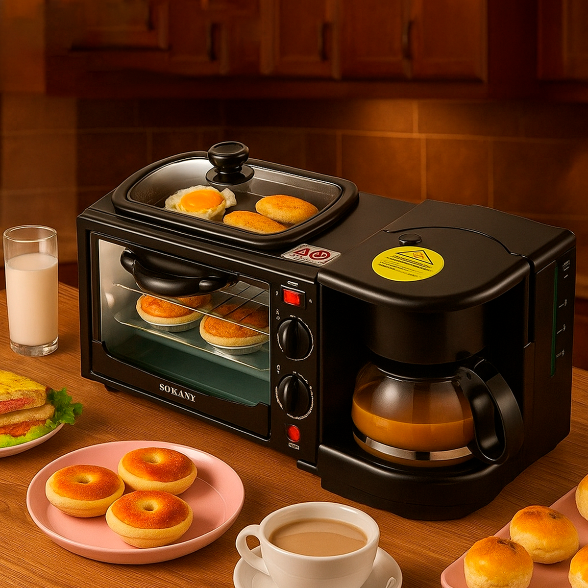 MultiChef 3X1 – Horno, Tostador, Grill y Cafetera en un solo diseño