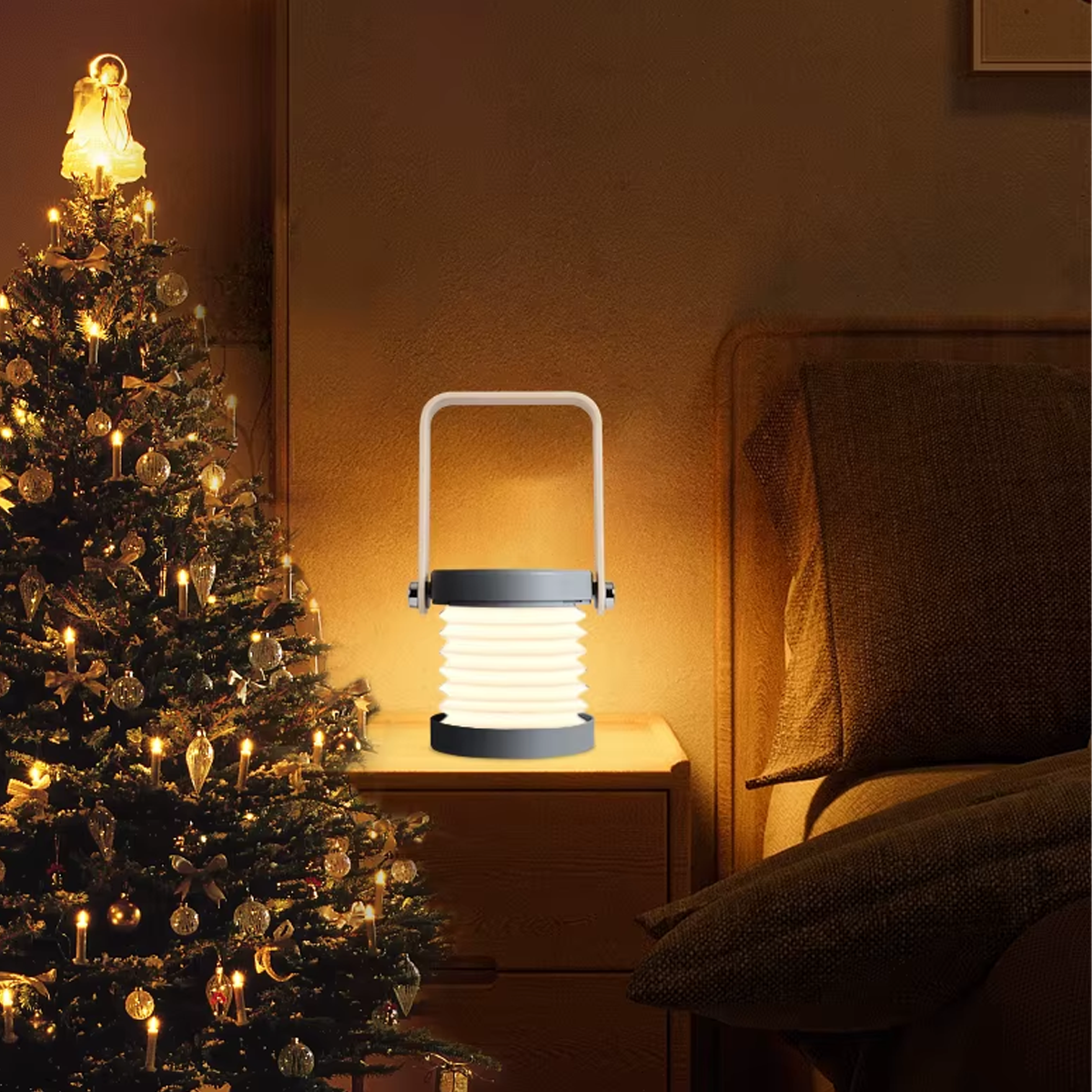 Lámpara LED Portátil Multifuncional – Recargable, Plegable y Eficiente