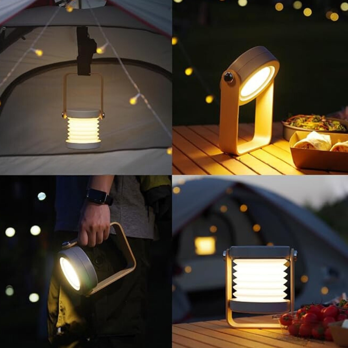 Lámpara LED Portátil Multifuncional – Recargable, Plegable y Eficiente