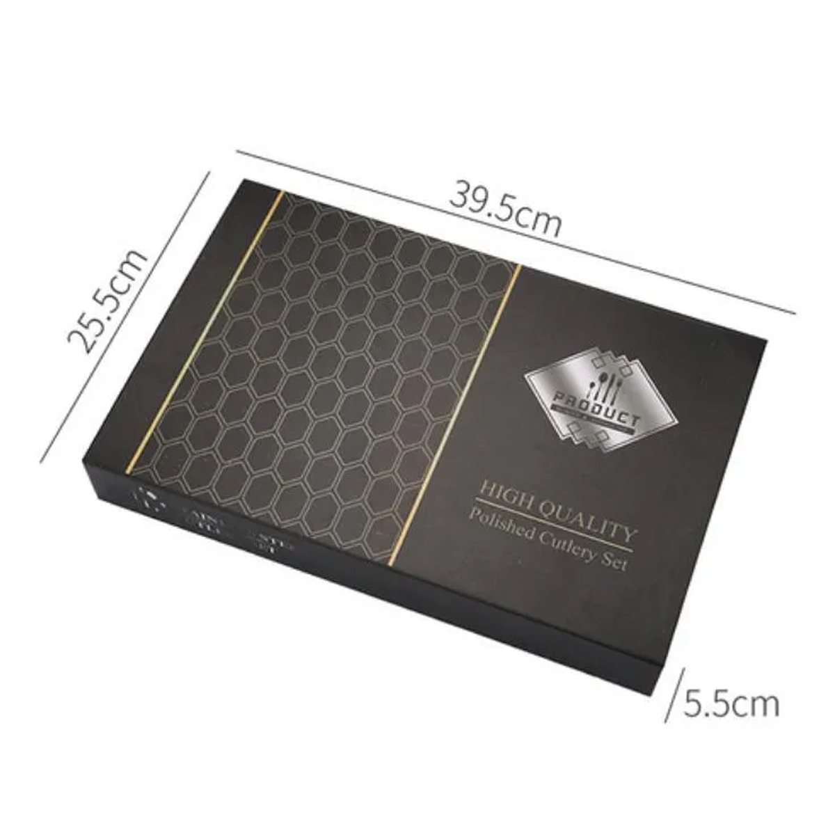 Juego de Cubiertos Dorados de Acero 24K Inoxidable – 24 Piezas con Caja de Lujo