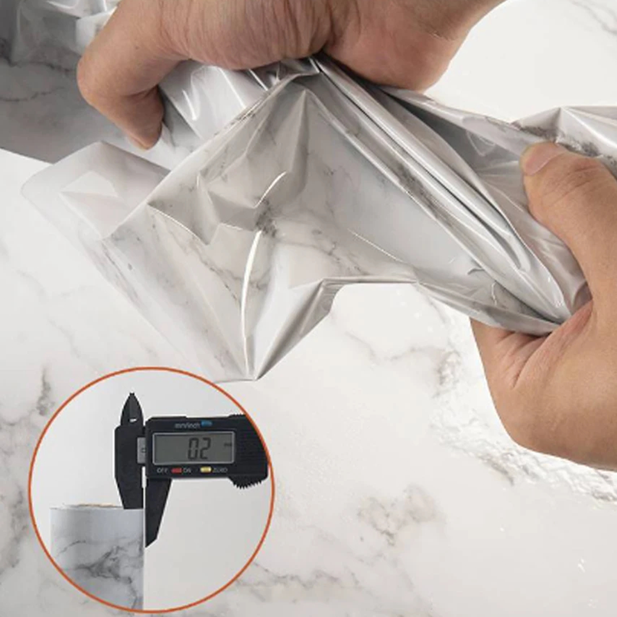 Papel Adhesivo Efecto Mármol Impermeable y Fácil de Aplicar para Paredes y Muebles