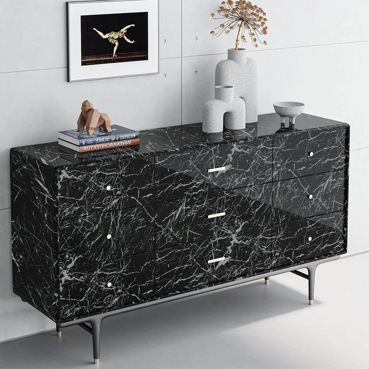 Papel Adhesivo Efecto Mármol Impermeable y Fácil de Aplicar para Paredes y Muebles