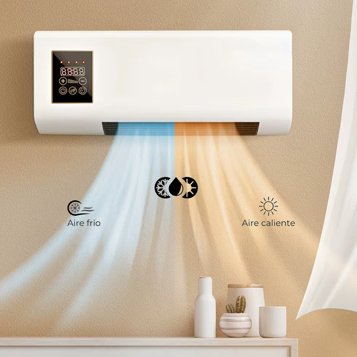 Aire Acondicionado Compacto 2 en 1 – Calienta y Enfría – Portátil