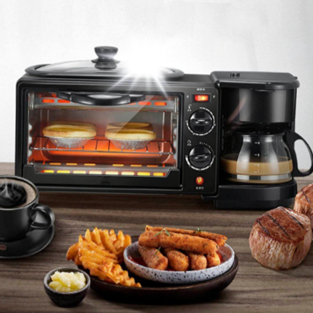 MultiChef 4X1 – Horno, Tostador, Grill y Cafetera en un solo diseño