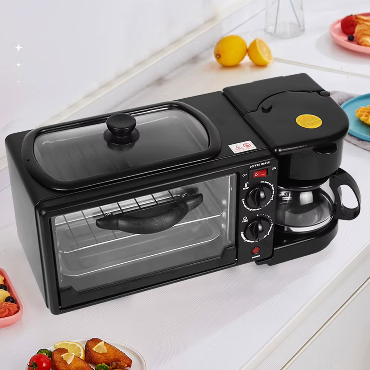 MultiChef 4X1 – Horno, Tostador, Grill y Cafetera en un solo diseño