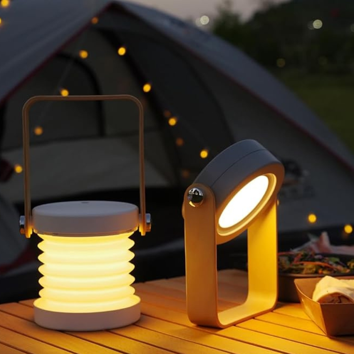 Lámpara LED Portátil Multifuncional – Recargable, Plegable y Eficiente