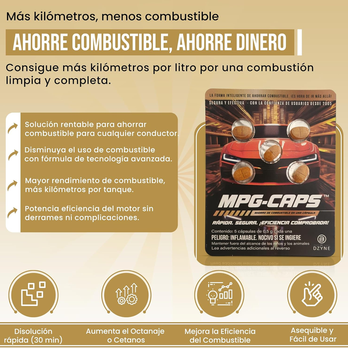 CAPS ADITIVO PARA AHORRO DE COMBUSTIBLE