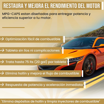 CAPS ADITIVO PARA AHORRO DE COMBUSTIBLE